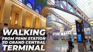 Walking NYC  Penn Station to Times Square amp Grand Central Terminal July 2021 [upl. by Namruht806]