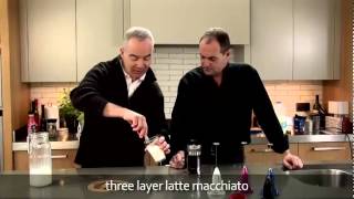 aerolatte  milk frother makes three layer caffè latte macchiato [upl. by Amora]