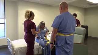 Physical Therapy Transfer Training  How To Transfer From Wheelchair To Bed [upl. by Hannaj261]