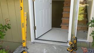 Jeld Wen Front Door Installation  Really crappy products and craftsmanship PART 1 [upl. by Orhtej90]