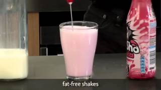 How to make a fat free milkshake using an aerolatte milk frother [upl. by Aleac]